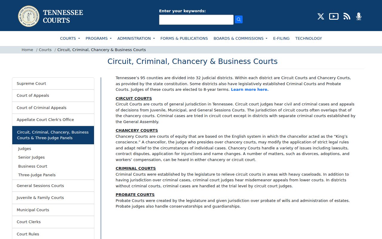 Unicoi County Circuit criminal court jurisdiction information