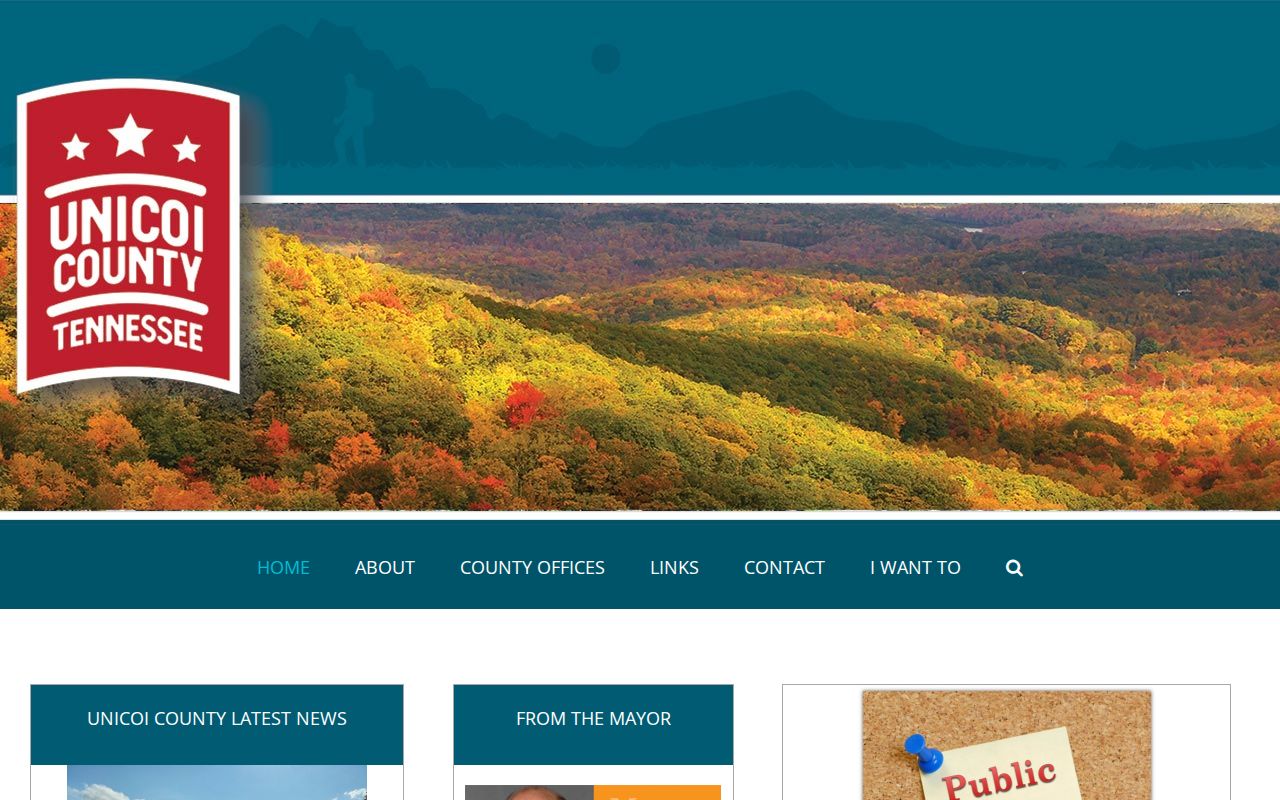 Unicoi County government gateway for county criminal records