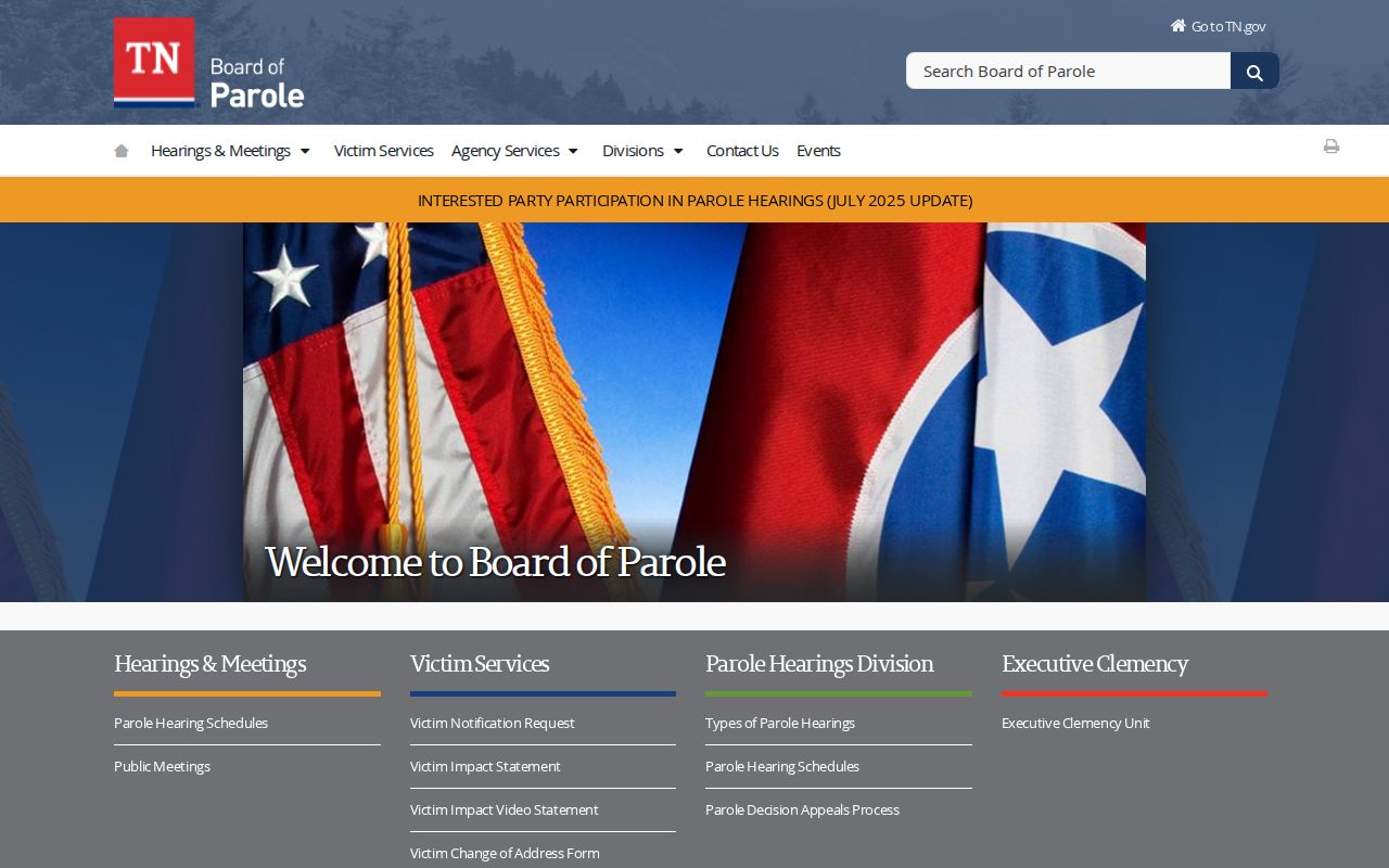 Tennessee Board of Parole source for Unicoi County supervision records