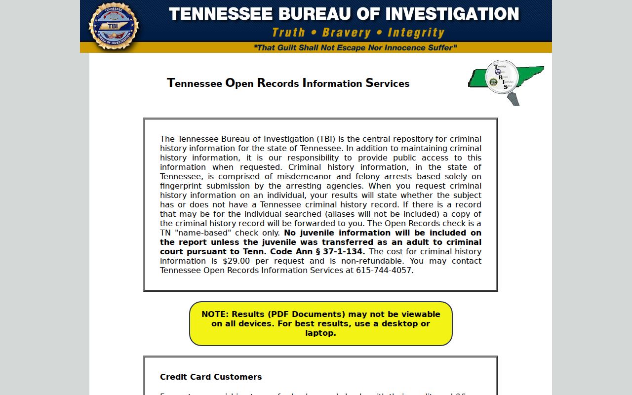 TORIS search for Unicoi County criminal history records
